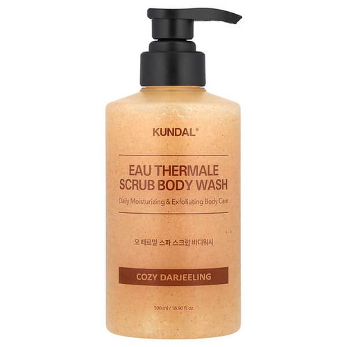 <img alt="Kundal, EAU Thermale Scrub Body Wash, Cozy Darjeeling, 16.9 fl oz (500 ml)" title="Kundal, EAU Thermale Scrub Body Wash, Cozy Darjeeling, 16.9 fl oz (500 ml),8809809428662"