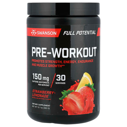 <img alt="Swanson Vitamins, Full Potential Pre-Workout, Strawberry-Lemonade, 12.7 oz (360 g)" title="Swanson Vitamins, Full Potential Pre-Workout, Strawberry-Lemonade, 12.7 oz (360 g),087614119564"