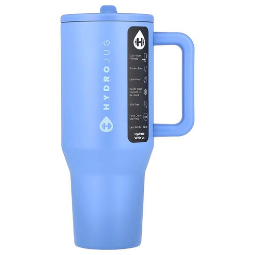 <img alt="HydroJug, Traveler Tumbler, Light Blue, 32 oz" title="HydroJug, Traveler Tumbler, Light Blue, 32 oz,810140553850"
