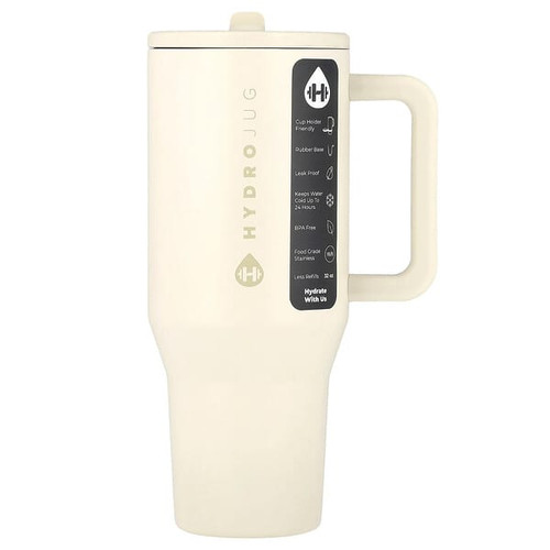 <img alt="HydroJug, Traveler Tumbler, Cream, 32 oz" title="HydroJug, Traveler Tumbler, Cream, 32 oz,810084151136"