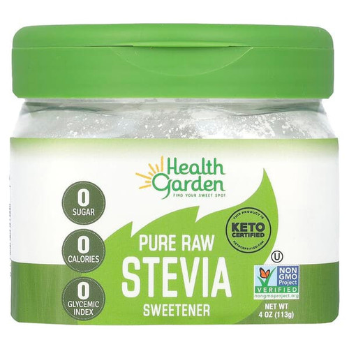 <img alt="Health Garden, Pure Raw Stevia Sweetener, 4 oz (113 g)" title="Health Garden, Pure Raw Stevia Sweetener, 4 oz (113 g),850039638237"