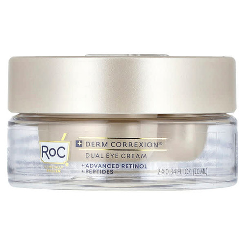 <img alt="RoC, Derm Correxion, Dual Eye Cream, Advanced Retinol & Peptides, Fragrance-Free, 0.34 fl oz (10 ml) Each" title="RoC, Derm Correxion, Dual Eye Cream, Advanced Retinol & Peptides, Fragrance-Free, 0.34 fl oz (10 ml) Each,840103210551"