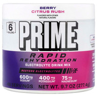 <img alt="Prime Hydration, Rapid Rehydration, Electrolyte Drink Mix, Berry Citrus Rush, 9.7 oz (277.4 g)" title="Prime Hydration, Rapid Rehydration, Electrolyte Drink Mix, Berry Citrus Rush, 9.7 oz (277.4 g),810116129652"