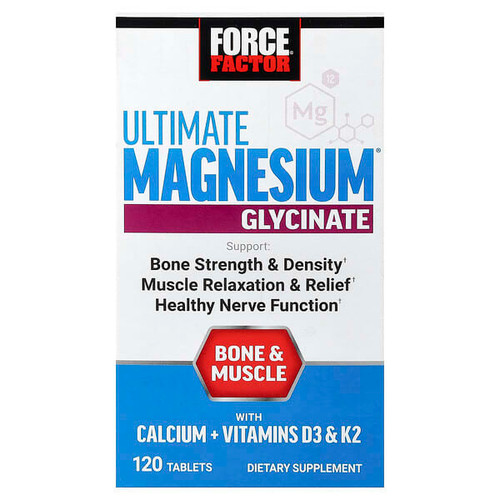 <img alt="Force Factor, Ultimate Magnesium Glycinate, 120 Tablets" title="Force Factor, Ultimate Magnesium Glycinate, 120 Tablets,810126662750"