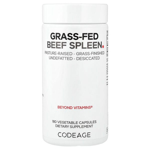 <img alt="Codeage, Grass-Fed Beef Spleen, 180 Vegetable Capsules (500 mg per Capsule)" title="Codeage, Grass-Fed Beef Spleen, 180 Vegetable Capsules (500 mg per Capsule),853919008168"