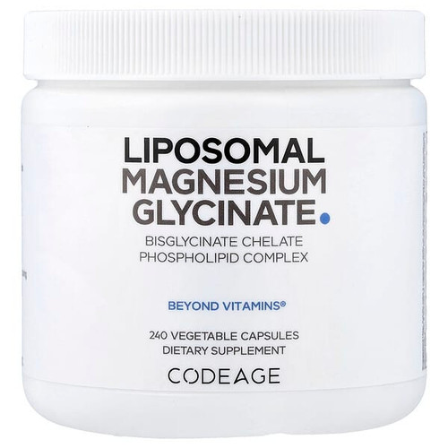 <img alt="Codeage, Liposomal Magnesium Glycinate, 240 Vegetable Capsules" title="Codeage, Liposomal Magnesium Glycinate, 240 Vegetable Capsules,850026121643"