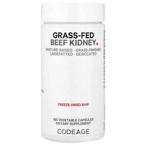 <img alt="Codeage, Grass-Fed Beef Kidney, 180 Vegetable Capsules (500 mg Per capsule)" title="Codeage, Grass-Fed Beef Kidney, 180 Vegetable Capsules (500 mg Per capsule),853919008083"