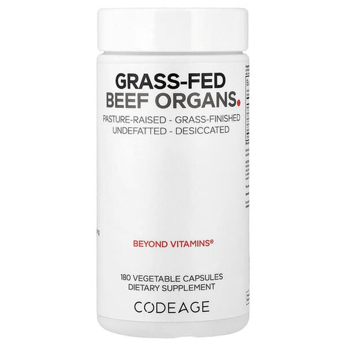 <img alt="Codeage, Grass-Fed Beef Organs, 180 Vegetable Capsules" title="Codeage, Grass-Fed Beef Organs, 180 Vegetable Capsules,853919008106"