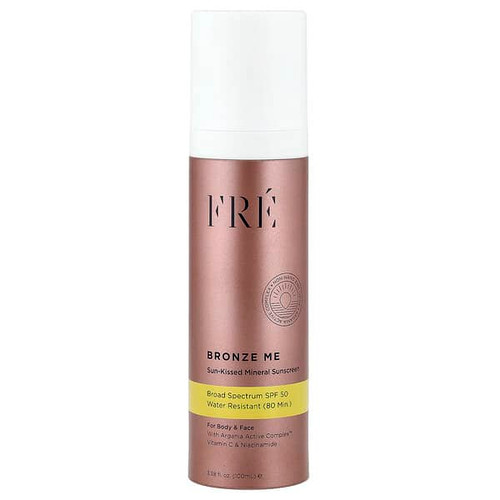 <img alt="Fre, Bronze Me, Sun-Kissed Mineral Sunscreen, SPF 50, 3.38 fl oz (100 ml)" title="Fre, Bronze Me, Sun-Kissed Mineral Sunscreen, SPF 50, 3.38 fl oz (100 ml),7290020091598"