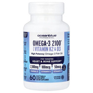 <img alt="OceanBlue, Professional, Omega-3 2100 with Vitamin K2 & D3, Orange, 60 Softgels" title="OceanBlue, Professional, Omega-3 2100 with Vitamin K2 & D3, Orange, 60 Softgels,850001449335"