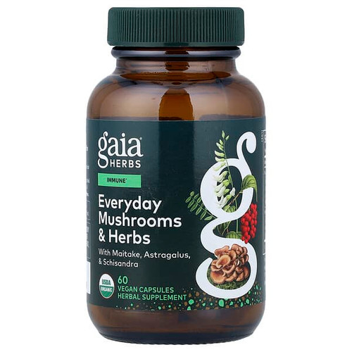 <img alt="Gaia Herbs, Everyday Mushrooms & Herbs, 60 Vegan Capsules" title="Gaia Herbs, Everyday Mushrooms & Herbs, 60 Vegan Capsules,751063150156"