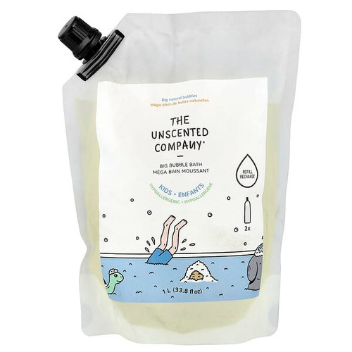 <img alt="The Unscented Company, Kids, Big Bubble Bath, Refill, Fragrance Free, 33.8 fl oz (1 l)" title="The Unscented Company, Kids, Big Bubble Bath, Refill, Fragrance Free, 33.8 fl oz (1 l),872401000060"
