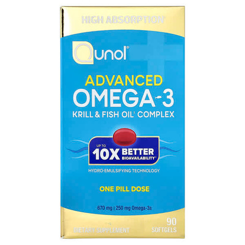 <img alt="Qunol, Advanced Omega-3, 90 Softgels" title="Qunol, Advanced Omega-3, 90 Softgels,850052593186"