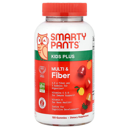 <img alt="SmartyPants, Kids Plus, Multi & Fiber, Strawberry, Orange and Lemon, 120 Gummies" title="SmartyPants, Kids Plus, Multi & Fiber, Strawberry, Orange and Lemon, 120 Gummies,817053024231"