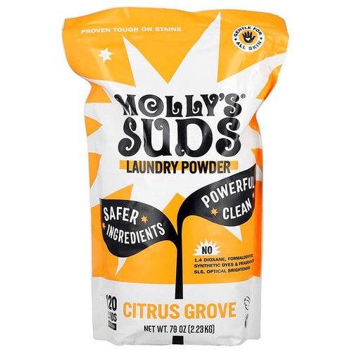 <img alt="Mollys Suds, Laundry Powder, Citrus Grove, 79 oz (2.23 kg)" title="Mollys Suds, Laundry Powder, Citrus Grove, 79 oz (2.23 kg),850024701366"