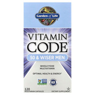 <img alt="Garden of Life, Vitamin Code, 50 & Wiser Men, Whole Food Multivitamin, 120 Vegetarian Capsules" title="Garden of Life, Vitamin Code, 50 & Wiser Men, Whole Food Multivitamin, 120 Vegetarian Capsules,658010113694"