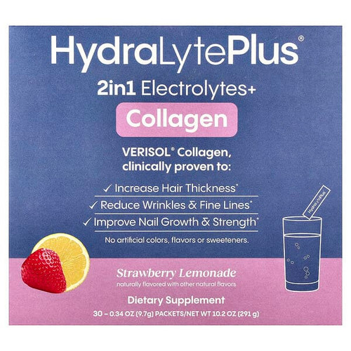<img alt="Hydralyte, VERISOL Collagen, Strawberry Lemonade, 30 Packets, 0.34 oz (9.7 g) Each" title="Hydralyte, VERISOL Collagen, Strawberry Lemonade, 30 Packets, 0.34 oz (9.7 g) Each,850015723315"