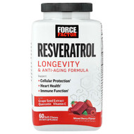 <img alt="Force Factor, Resveratrol, Longevity & Anti-Aging Formula, Mixed Berry, 60 Soft Chews" title="Force Factor, Resveratrol, Longevity & Anti-Aging Formula, Mixed Berry, 60 Soft Chews,810126662781"