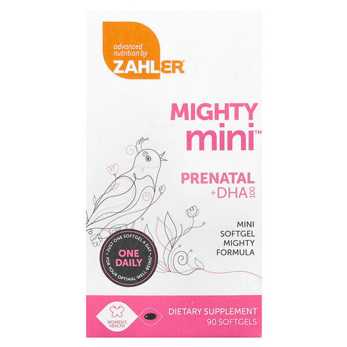 <img alt="Zahler, Mighty Mini Prenatal + DHA, 90 Softgels" title="Zahler, Mighty Mini Prenatal + DHA, 90 Softgels,848998081904"