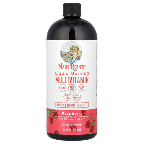 <img alt="MaryRuths, Liquid Morning Multivitamin, Raspberry, 30 fl oz (887 ml)" title="MaryRuths, Liquid Morning Multivitamin, Raspberry, 30 fl oz (887 ml),850029392064"
