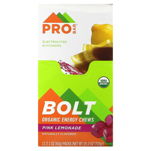 <img alt="ProBar, Bolt, Organic Energy Chews, Pink Lemonade, 12 Packs, 2.1 oz (60 g) Each" title="ProBar, Bolt, Organic Energy Chews, Pink Lemonade, 12 Packs, 2.1 oz (60 g) Each,853152006211"