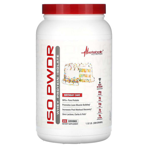 <img alt="Metabolic Nutrition, ISOpwdr, Whey Protein Isolate, Birthday Cake, 1.52 lbs (690 g)" title="Metabolic Nutrition, ISOpwdr, Whey Protein Isolate, Birthday Cake, 1.52 lbs (690 g),764779131562"