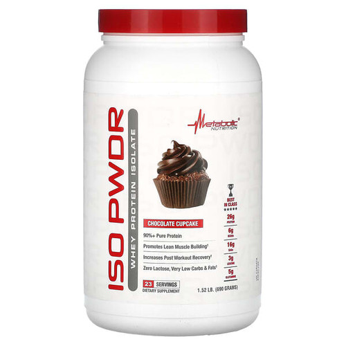 <img alt="Metabolic Nutrition, ISOpwdr, Whey Protein Isolate, Chocolate Cupcake, 1.52 lb (690 g)" title="Metabolic Nutrition, ISOpwdr, Whey Protein Isolate, Chocolate Cupcake, 1.52 lb (690 g),764779131531"