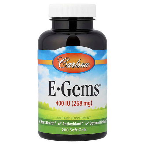 <img alt="Carlson, E-Gems, 400 IU (268 mg), 200 Soft Gels" title="Carlson, E-Gems, 400 IU (268 mg), 200 Soft Gels,088395003424"