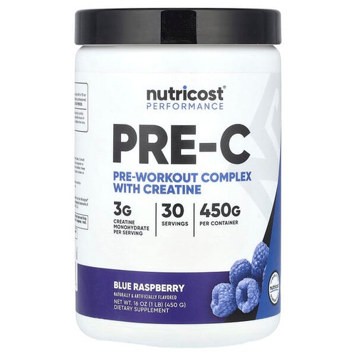 <img alt="Nutricost, Performance, Pre-C, Pre-Workout Complex With Creatine, Blue Raspberry, 1 lb (450 g)" title="Nutricost, Performance, Pre-C, Pre-Workout Complex With Creatine, Blue Raspberry, 1 lb (450 g),810139570493"