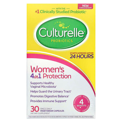 <img alt="Culturelle, Probiotics, Womens 4 in 1 Protection, 30 Once Daily Vegetarian Capsules" title="Culturelle, Probiotics, Womens 4 in 1 Protection, 30 Once Daily Vegetarian Capsules,049100400594"