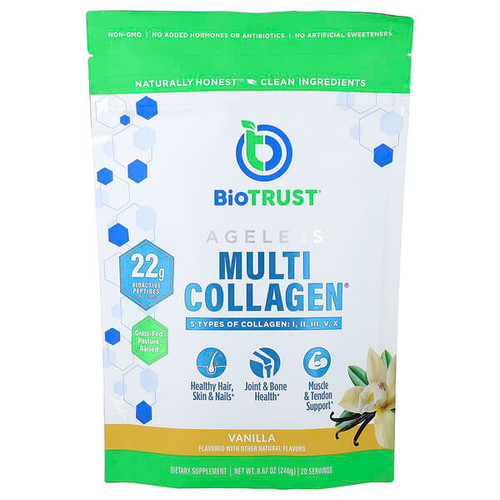 <img alt="BioTRUST, Ageless Multi Collagen, Vanilla, 8.67 oz (246 g)" title="BioTRUST, Ageless Multi Collagen, Vanilla, 8.67 oz (246 g),096802961168"