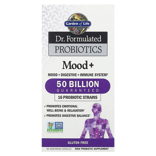 <img alt="Garden of Life, Dr. Formulated Probiotics, Mood+, 50 Billion, 60 Vegetarian Capsules" title="Garden of Life, Dr. Formulated Probiotics, Mood+, 50 Billion, 60 Vegetarian Capsules,658010118316"
