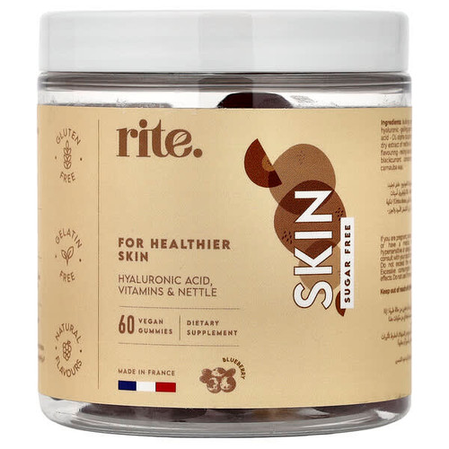 <img alt="rite., Skin Gummies, Blueberry, 60 Vegan Gummies" title="rite., Skin Gummies, Blueberry, 60 Vegan Gummies,3770032242026"