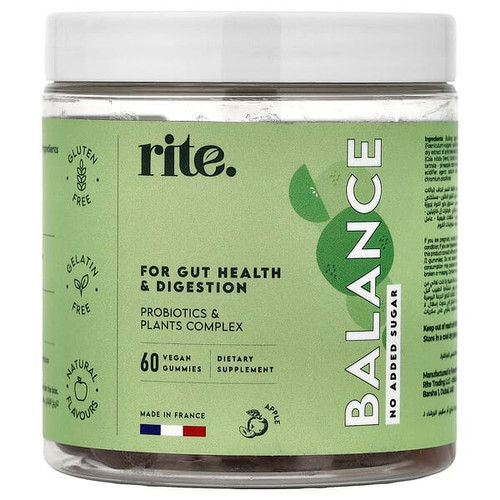 <img alt="rite., Balance Gummies, Apple, 60 Vegan Gummies" title="rite., Balance Gummies, Apple, 60 Vegan Gummies,3770032242019"