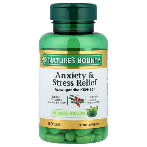 <img alt="Natures Bounty, Anxiety & Stress Relief, 90 Tablets" title="Natures Bounty, Anxiety & Stress Relief, 90 Tablets,074312011634"