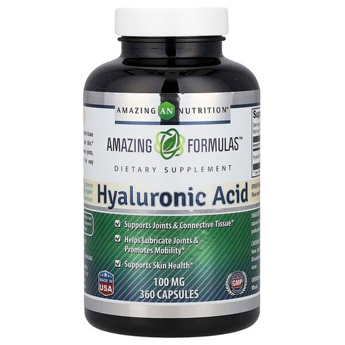 <img alt="Amazing Nutrition, Hyaluronic Acid, 100 mg, 360 Capsules" title="Amazing Nutrition, Hyaluronic Acid, 100 mg, 360 Capsules,819209023822"