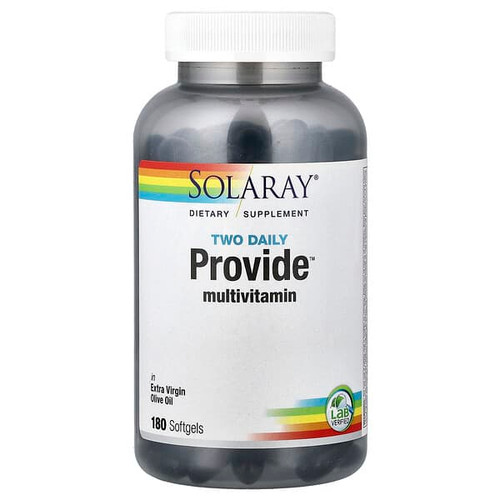 <img alt="Solaray, Two Daily Provide Multivitamin, 180 Softgels" title="Solaray, Two Daily Provide Multivitamin, 180 Softgels,076280047769"