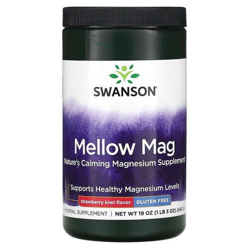 <img alt="Swanson Vitamins, Mellow Mag, Strawberry Kiwi, 19 oz (543 g)" title="Swanson Vitamins, Mellow Mag, Strawberry Kiwi, 19 oz (543 g),087614117683"