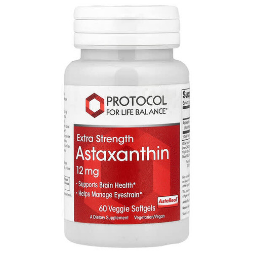 <img alt="Protocol for Life Balance, Astaxanthin, 12 mg, 60 Veggie Softgels" title="Protocol for Life Balance, Astaxanthin, 12 mg, 60 Veggie Softgels,707359122536"