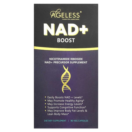 <img alt="Ageless Foundation Laboratories, NAD+ Boost, 90 Veg Capsules" title="Ageless Foundation Laboratories, NAD+ Boost, 90 Veg Capsules,860009789999"