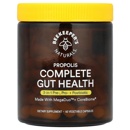 <img alt="Beekeepers Naturals, Propolis Complete Gut Health, 60 Vegetable Capsules" title="Beekeepers Naturals, Propolis Complete Gut Health, 60 Vegetable Capsules,834706000107"
