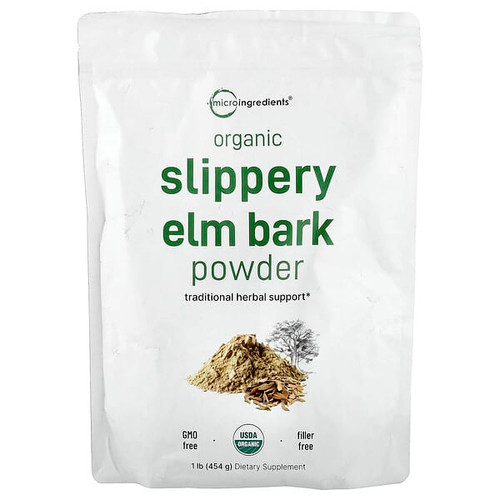 <img alt="Micro Ingredients, Organic Slippery Elm Bark Powder , 1 lb (454 g)" title="Micro Ingredients, Organic Slippery Elm Bark Powder , 1 lb (454 g),850056167017"