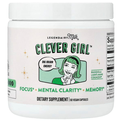 <img alt="Legendairy Milk, Clever Girl, 60 Vegan Capsules" title="Legendairy Milk, Clever Girl, 60 Vegan Capsules,810097410602"