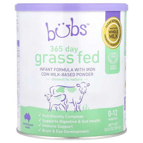 <img alt="Aussie Bubs, 365 Day Grass Fed, Infant Formula With Iron Cow Milk-Based Powder, 0-12 Months, 20 oz (567 g)" title="Aussie Bubs, 365 Day Grass Fed, Infant Formula With Iron Cow Milk-Based Powder, 0-12 Months, 20 oz (567 g),860006764517"