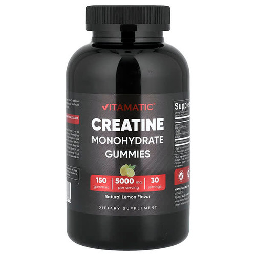 <img alt="Vitamatic, Creatine Monohydrate Gummies, Lemon, 150 Gummies (1,000 mg per Gummy)" title="Vitamatic, Creatine Monohydrate Gummies, Lemon, 150 Gummies (1,000 mg per Gummy),810078476696"
