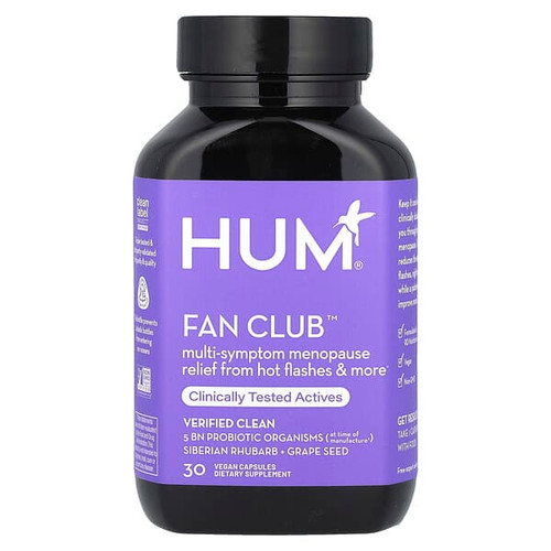 <img alt="HUM Nutrition, Fan Club, Multi-Symptom Menopause Relief, 30 Vegan Capsules" title="HUM Nutrition, Fan Club, Multi-Symptom Menopause Relief, 30 Vegan Capsules,850008331657"