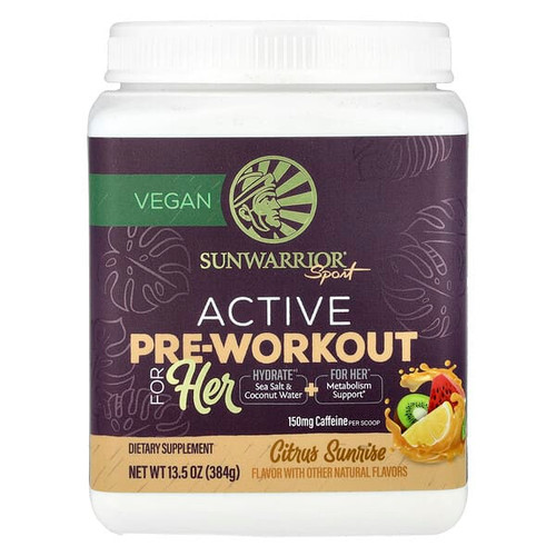 <img alt="Sunwarrior, Sport, Active Pre-Workout For Her, Citrus Sunrise, 13.5 oz (384 g)" title="Sunwarrior, Sport, Active Pre-Workout For Her, Citrus Sunrise, 13.5 oz (384 g),810100921774"