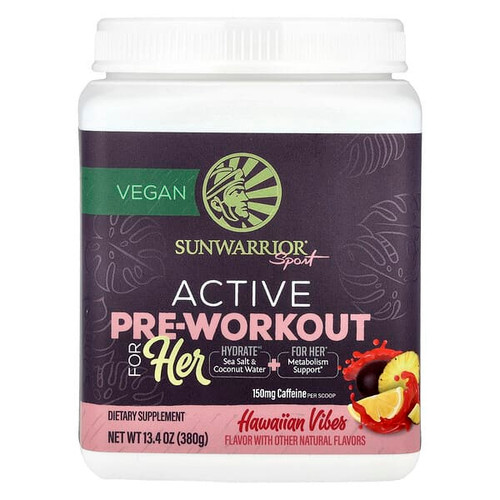 <img alt="Sunwarrior, Sport, Active Pre-Workout For Her, Hawaiian Vibes, 13.4 oz (380 g)" title="Sunwarrior, Sport, Active Pre-Workout For Her, Hawaiian Vibes, 13.4 oz (380 g),810100921767"