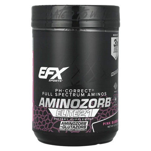 <img alt="EFX Sports, AminoZorb Elite 21, Pink Bubblegum, 13.76 oz (390 g)" title="EFX Sports, AminoZorb Elite 21, Pink Bubblegum, 13.76 oz (390 g),737190006665"