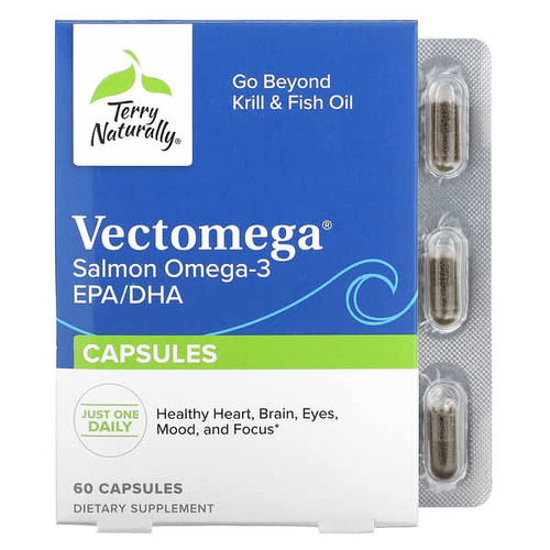 <img alt="Terry Naturally, Vectomega, Salmon Omega-3 EPA-DHA, 60 Capsules (214 mg per Capsule)" title="Terry Naturally, Vectomega, Salmon Omega-3 EPA-DHA, 60 Capsules (214 mg per Capsule),367703367169"